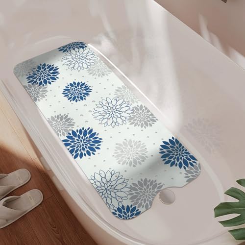Non Slip Bathtub Mat, Extra Long Flower Bath Mat by Unknown