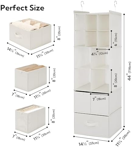GRANNY SAYS Hanging Closet Organizer, 3 Drawers, 6 Shelves - Image 3