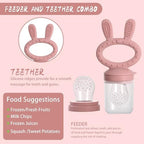 Easter Bunny Baby Breastmilk Popsicle Molds & Baby Fruit Feeder, Food Freezer - Image 2