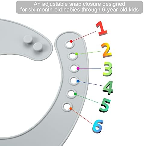 PandaEar 3 Pack Waterproof Silicone Baby Bibs| Super Thin Light Weight Feeding - Image 5