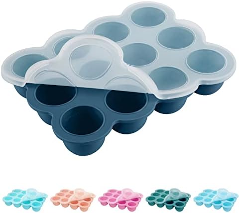 Silicone Freezer Tray with Lid, 1.5oz x 12 Pods by HIWOOD