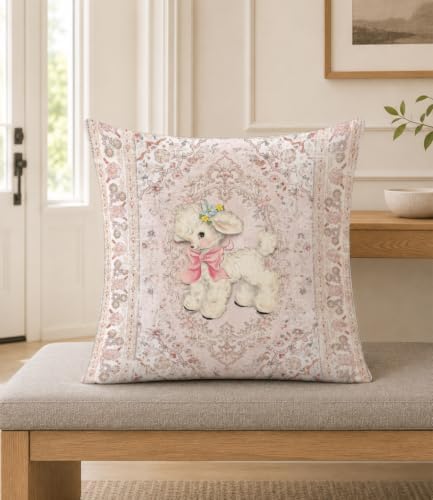 Fluffy Lamb Pillow Cover 18x18 - Image 5