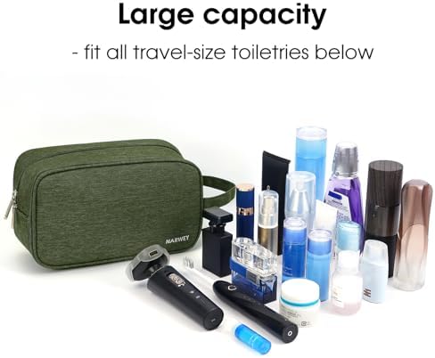 Narwey Travel Toiletry Bag for Women, Dopp Kit Men, Medicine Bag - Image 3