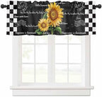 Vandarllin Buffalo Plaid Kitchen Curtains Valances by VandarllinHomeKitchenDecor