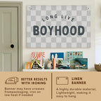 Lacama Long Live Boyhood Boys Room Decor, Boy Nursery Decor, Canvas Banner Wall - Image 6