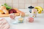 Ello Clean Start 4oz Glass Baby Food Storage Containers, 6 Pack, Sunny Shore - Image 2