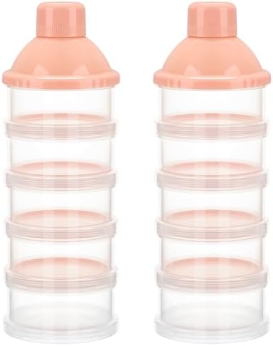 Accmor Formula Dispenser On The Go, 5 Compartments Stackable Formula Container by Accmor