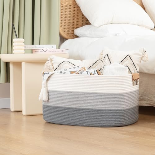 danpinera Large Woven Basket 25’’*16’’*16’’ 108L Woven Baskets - Image 5