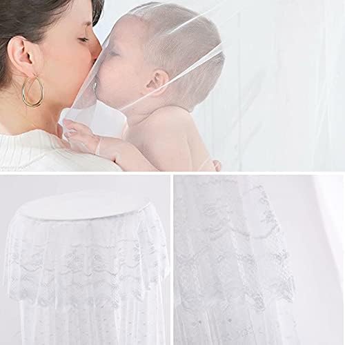 Baby Bed Canopy with Adjustable Clip-on Stand Baby Crib Cot Net Tent Hanging - Image 5