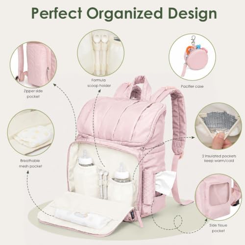 TOPEAST Diaper Bag Backpack, Large Travel Baby Bag - Image 3