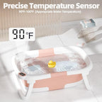 Collapsible Baby Bathtub with Thermometer, 0-36 Months - Image 2