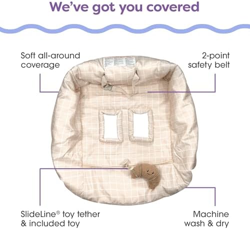 Boppy Shopping Cart Cover & High Chair Cover, Cute Almond Croissant, Cart Cover - Image 2