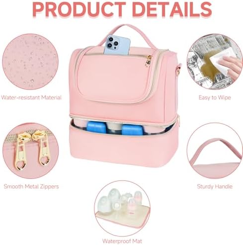 Wearable Breast Pump Bag with Cooler Compartment Fits - Image 5