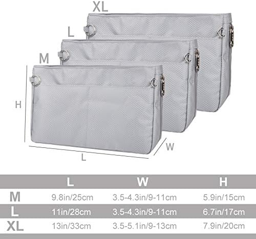 Vercord Expandable Nylon Handbag Purse Organizer Insert Liner Shaper Bag in Bag - Image 2