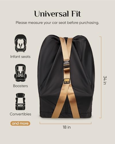 Carseat Travel Bag for Airplane, Comfortable Car Seat Cover for Airplane Travel - Image 3