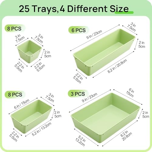 Vtopmart 25 Pack Plastic Drawer Organizers - Image 2
