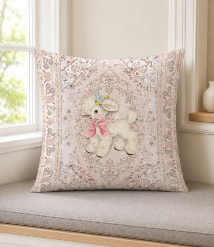 Fluffy Lamb Pillow Cover 18x18 - Image 2
