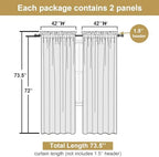 Lecloud Leia Sage Green Sheer Curtains 72 Inches Long 2 Panels, Jacquard - Image 3