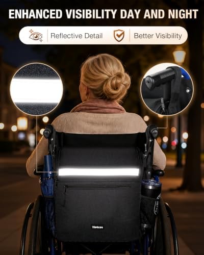 Tiptops Wheelchair Back Bag, Wheelchair Accessories Large Capacity Wheelchair - Image 6