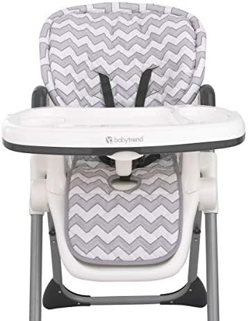 Soft Gray and White Chevron High Chair Pad | Easy to Install Replacement by Sumersault
