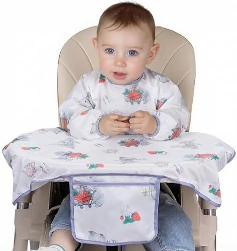 Adjustable Long Sleeve Baby Bibs by MOTEERLLU