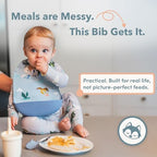 Loulou Lollipop Soft, Waterproof Silicone Feeding Bib - Image 4