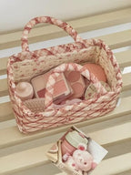 Small Storage Basket Organizer, Mini Fabric Floral Storage Baskets - Image 4
