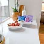 NaturalCozy 5-Piece Rectangle Storage Basket Set- Natural Cotton Rope Woven - Image 3