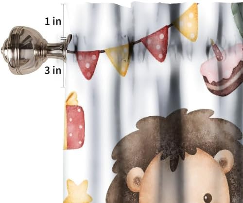 Cartoon Animals Valance Curtain Birthday Party Decor Forest Animals Gift Zebra - Image 3