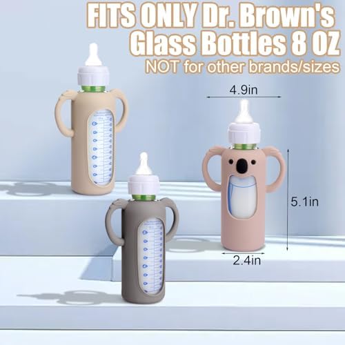3 Pack Silicone Sleeves for Dr. Brown's Glass Bottles 8 OZ - Image 2