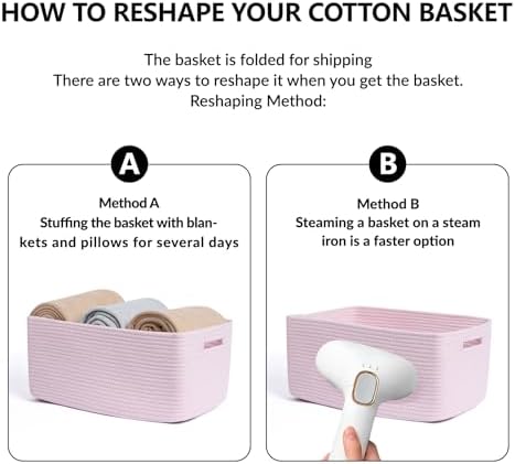 MiniArk Large Storage Baskets for Shelves, Baby Nursery, Toy Baskets Box - Image 7