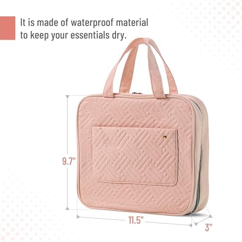Travel Toiletry Bag Organizers, Baby Pink - Image 2