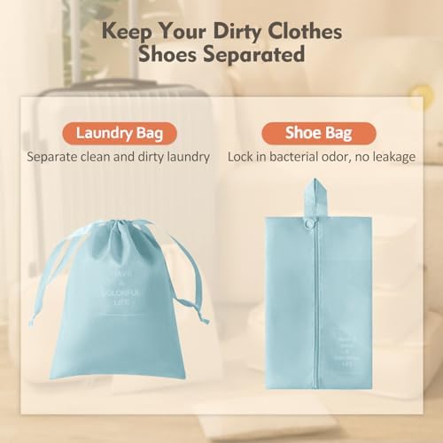 Packing Cubes for Travel- 8 Set Luggage Organizer Bags for Family, Mesh - Image 6