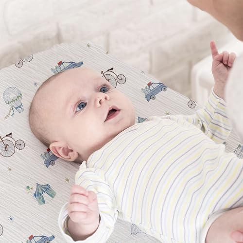 Muslin Bassinet Sheets 2 Pack, Universal Cotton Fitted Baby Mattress Sheet - Image 2