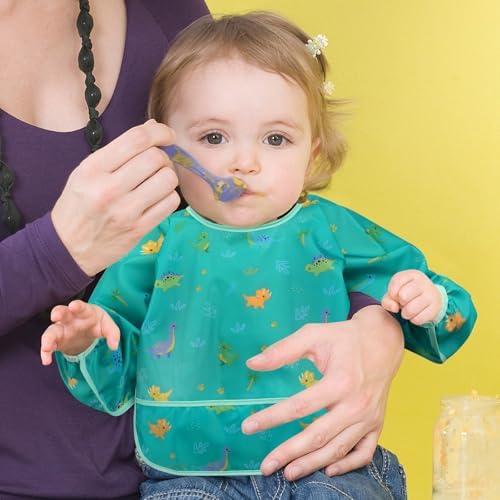 Accmor 5 Pack Long Sleeve Bibs, Baby Smock Waterproof Sleeved Bib Smock - Image 6