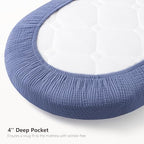 Bearmoss 2-Pack Baby Bassinet Sheets - Image 5