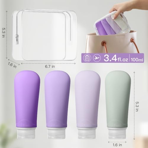 INSFIT Travel Bottles for Toiletries, TSA Approved 3oz Travel Size Containers - Image 2