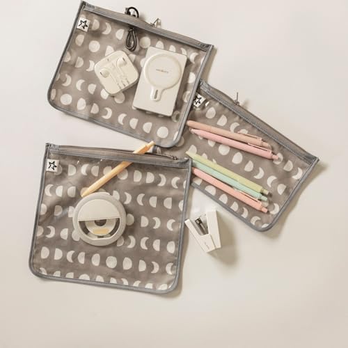 Tiny Twinkle Diaper Bag Organizing Pouches|3 Pack Mess-Proof Clear Front Travel - Image 3