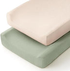 lulumoon Muslin Changing Pad Cover: 32x16 Fit Standard Rectangle Pad by Lulumoon