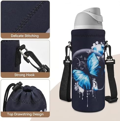 AUPET Water Bottle Bag Carrier, 24oz/32oz Insulated Neoprene bottle Sling - Image 6