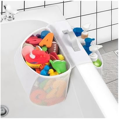 Saddle shape 2 Compartments Bath Toy Organizer, Easy Access by Austion