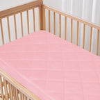Mini Crib Mattress Protector 2 Pack Mini Crib Sheets Waterproof Pad Cover - Image 5
