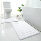 HOMEIDEAS Bathroom Rugs Sets 2 Piece, Super Soft Non Slip Bath Mat White by HOMEIDEAS