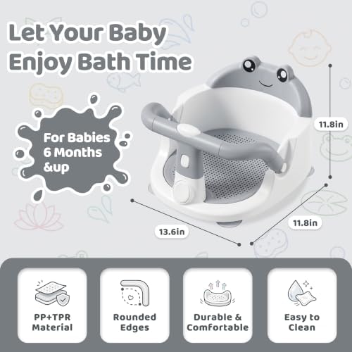 Baby Bath Seat for Babies 6 Months & up, Non-Slip Infant Bathtub Seat - Image 7