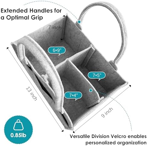 Cute Castle 4 Pack Diaper Caddy Organizer - Image 2