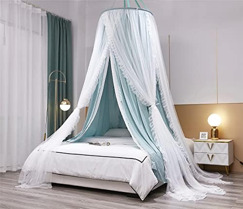 VETHIN Double Layer Princess Round Dome Canopy Bed Curtain - Image 3