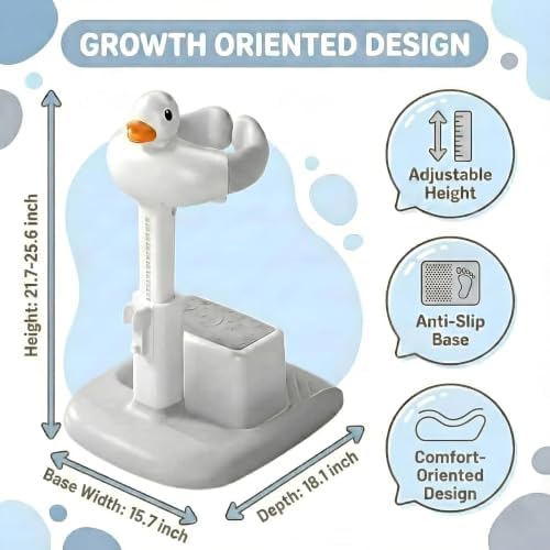 Baby Shower Stand with Built-in Seat, Anti-Slip Bath Stand - Image 2