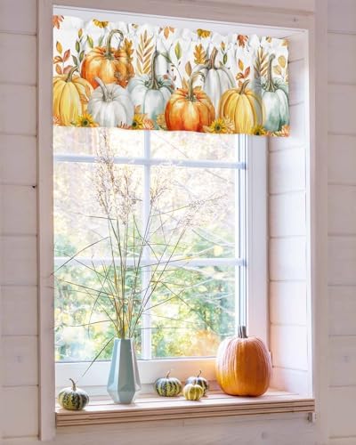 Vandarllin Fall Thanksgiving Kitchen Curtains Valances - Image 3