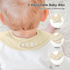 Susurration Muslin Baby Drool Bibs 10Pack Soft Square Adjustable Bandana Bibs - Image 4