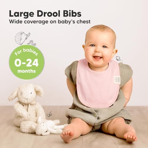KeaBabies 8-Pack Organic Baby Bibs - Image 2